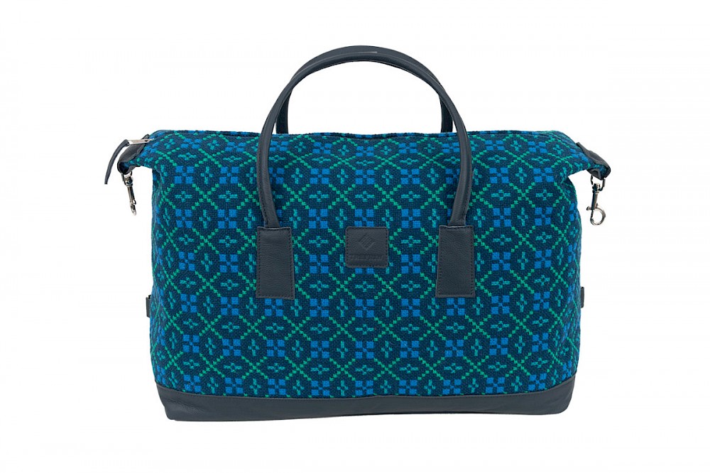 Navy Green - Welsh Tapestry Weekender Bag (X10)
