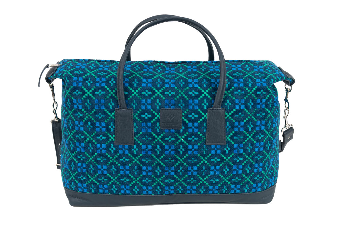 Navy Green - Welsh Tapestry Weekender Bag (X10)